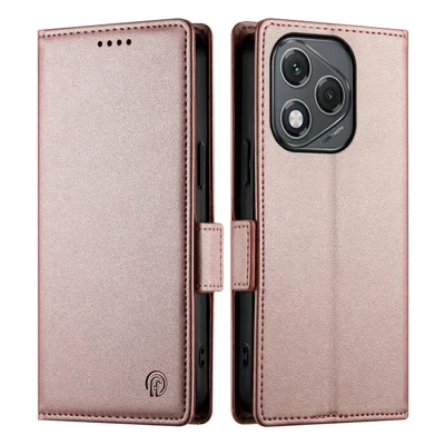 For Honor 400 Lite 5G Stand Case PU Leather Wallet Phone Cover - Rose Gold