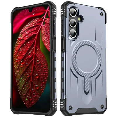 Bulk Purchasing For Samsung Galaxy A16 5G  /  4G Magnetic Case Shockproof PC + TPU Phone Cover - Grey