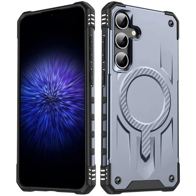 Bulk Purchasing For Samsung Galaxy S23 FE Magnetic Case Shockproof PC + TPU Phone Cover - Grey