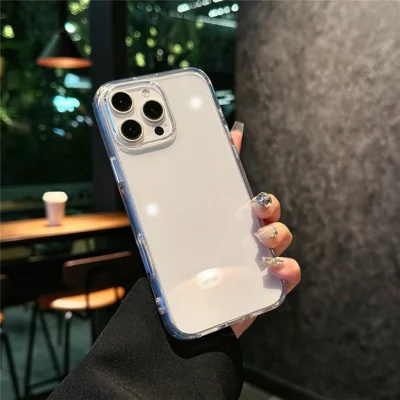 For iPhone 16 Pro Crystal Clear Case TPU + Acrylic Shockproof Phone Cover - Transparent