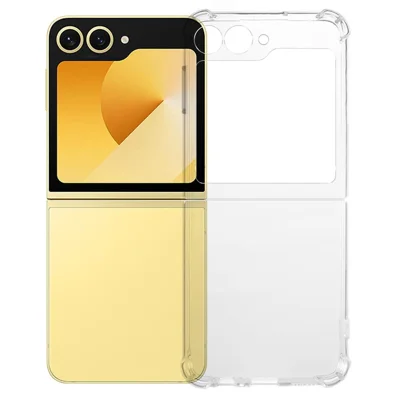KALEBOL For Samsung Galaxy Z Flip7 FE 5G / Z Flip6 5G Case 1.5mm TPU Transparent Anti-Drop Phone Cover