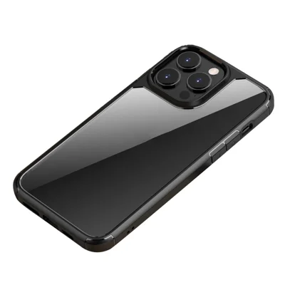 Bulk Purchasing For iPhone 13 Pro Max Case Reinforced Corner TPU + PC Clear Back Cover - Black