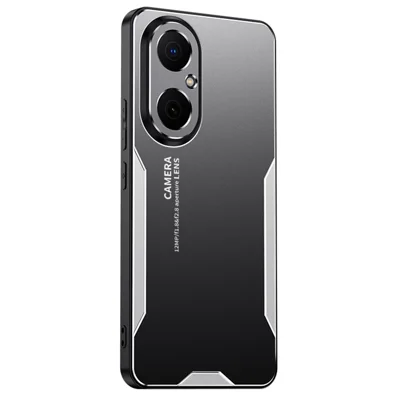 For Huawei Enjoy 80 Phone Case Aluminium Alloy TPU PC Back Cover - Silver