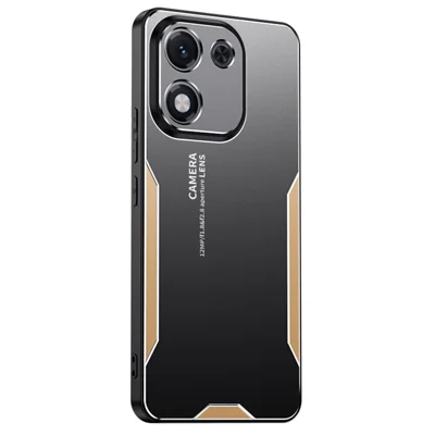 For Honor X70i Phone Case Aluminium Alloy TPU PC Back Cover - Gold