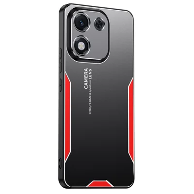For Honor X70i Phone Case Aluminium Alloy TPU PC Back Cover - Red