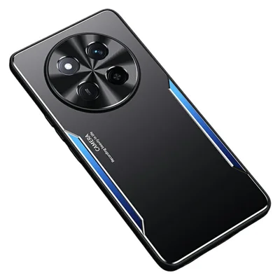 For Honor Magic7 Lite 5G / X9c 5G / X60 Pro 5G Case Aluminum Alloy + TPU Shockproof Phone Cover - Blue