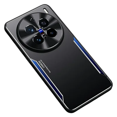 For vivo X200 Pro 5G Case Aluminum Alloy + TPU Shockproof Phone Cover - Blue