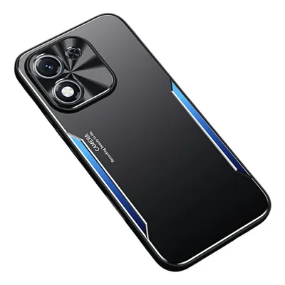 Til Honor X70i Case Aluminiumlegering + TPU Støjsikker Telefonbeskyttelse - Blå