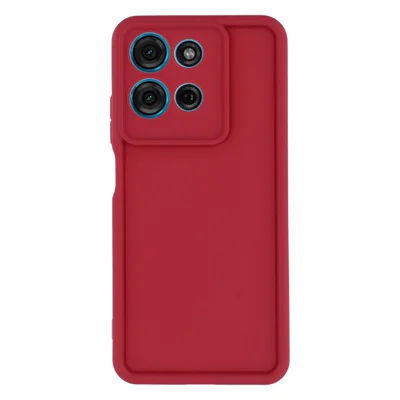 Voor Motorola Moto G75 5G Hoesje Gestructureerd Design TPU Anti-slip Telefoonhoes - Rood