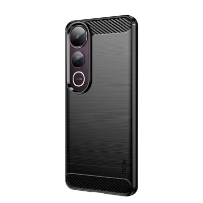 MOFI For vivo V50 Lite 5G Back Cover  Brushed Texture Carbon Fiber Soft TPU Case - Black