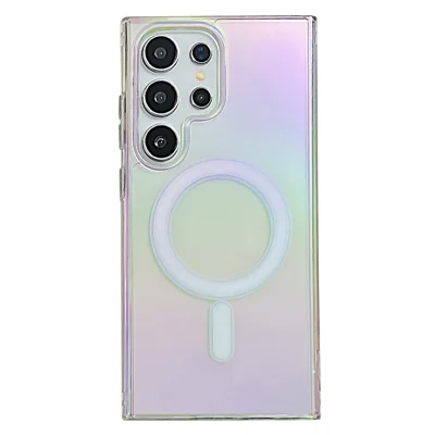 For Samsung Galaxy S25 Ultra Magnetic Case Acrylic + TPU Gradient Phone Cover