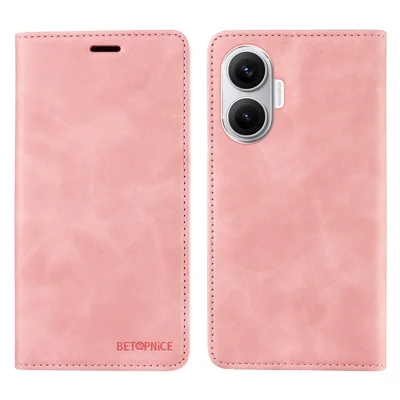 BETOPNICE For Xiaomi Poco F7 5G / Redmi Turbo 4 Pro 5G Case  Magnetic Closure RFID Blocking Wallet Stand Leather Phone Cover - Pink