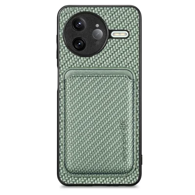 For Xiaomi Poco F7 Ultra 5G / Xiaomi Redmi K80 Pro 5G Case Magnetic Detachable Card Holder Phone Back Cover - Green
