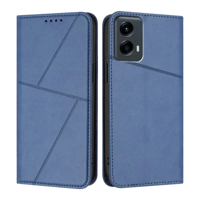 For Motorola Moto G Play 5G (2024) / Motorola Moto G 5G (2024) Wallet Case Magnetic Closure Leather Flip Phone Cover with Stand - Royal Blue