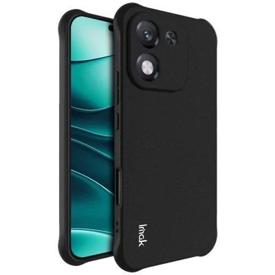IMAK til Honor X70i Taske TPU Telefondæksel Airbag Stødfast Beskyttelse - Matt Sort
