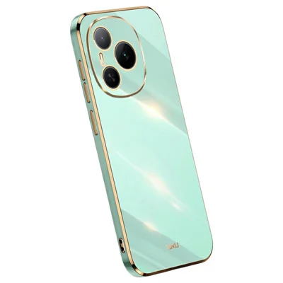 XINLI For Honor Power 5G Case TPU Phone Cover with Electroplating Frame - Cyan