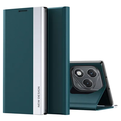 For Honor 400 Lite 5G Case Antidrop Leather Phone Cover with Stand - Green