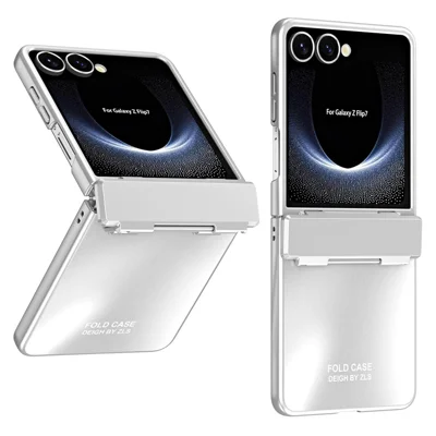 Fodral för Samsung Galaxy Z Flip7 5G, elektropläterat hårdfodral i PC-material - Silver