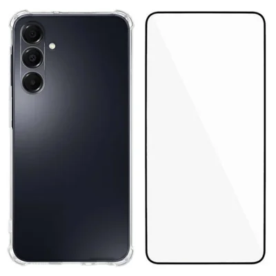 WANLONFENG For Samsung Galaxy A16 4G / Galaxy A16 5G TPU Case  WL3 Series 1.5mm Phone Cover with Tempered Glass Film - Transparent