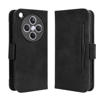 For Oppo Find X8s+ 5G Leather Case Phone Wallet Cover with Multiple Card Slots - Black