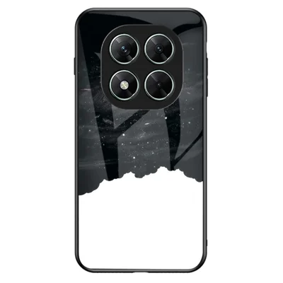 For Xiaomi Poco X7 5G / Redmi Note 14 Pro 5G Case Starry Sky Pattern Tempered Glass Phone Cover - Cosmic Starry Sky