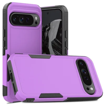Bulk Purchasing For Google Pixel 9 Pro XL Case 2 in 1 PC + TPU Shockproof Phone Cover - Purple