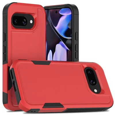 Bulk Purchasing For Google Pixel 9a Case 2 in 1 PC + TPU Shockproof Phone Cover - Red