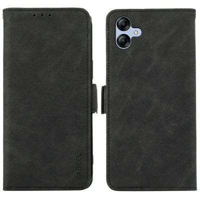 ABEEL For Samsung Galaxy A08 5G / A08 4G / A07 5G / A07 4G / A06 5G / A06 4G Case PU Leather Folio Stand View RFID Blocking Phone Cover - Black