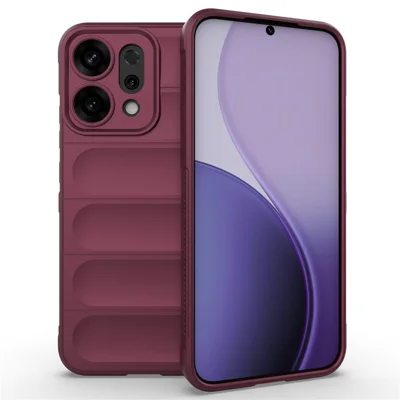 For Oppo Reno14 5G (Global) Case Anti-Drop Soft TPU Rugged Phone Back Cover - Wine Red