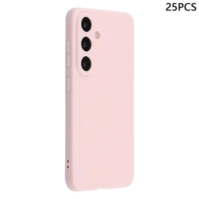 25Pcs For Samsung Galaxy S25 Case 1.2mm TPU Matte Phone Cover - Light Pink