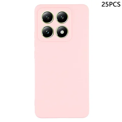 25Pcs For Xiaomi 14T Pro Case 1.2mm TPU Matte Phone Cover - Light Pink