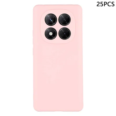 25Pcs For Xiaomi Redmi Note 14 Pro+ 5G Case 1.2mm TPU Matte Phone Cover - Light Pink