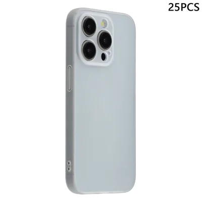 Groothandel 25 stuks voor iPhone 13 Pro hoesje 1,2 mm TPU matte telefoonhoes - Transparant wit