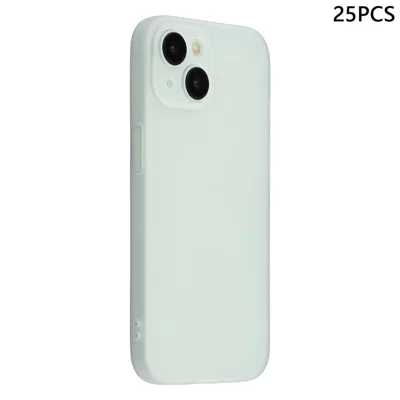 25Pcs For iPhone 14 Plus Case 1.2mm TPU Matte Phone Cover - Transparent White