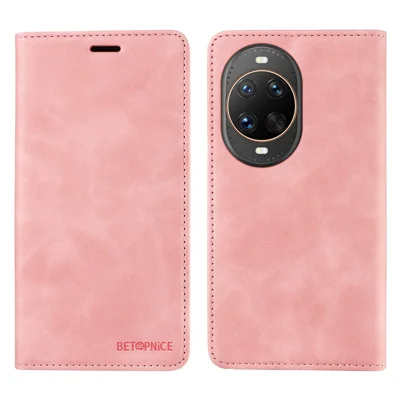 BETOPNICE For Huawei nova 14 Ultra 5G Case  Magnetic Closure RFID Blocking Wallet Stand Leather Phone Cover - Pink
