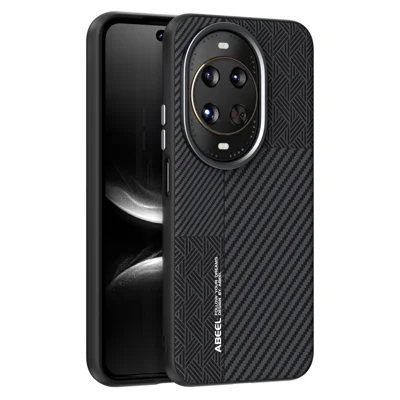 ABEEL For Huawei nova 14 Ultra 5G Magnetic Case PC + TPU + Aluminum Alloy + PU Leather Slim Phone Back Cover - Texture 3