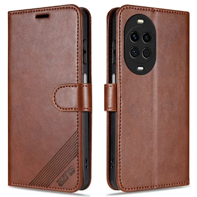AZNS For Huawei nova 14 5G Case Anti-Scratch PU Leather Stand Wallet Phone Cover - Brown