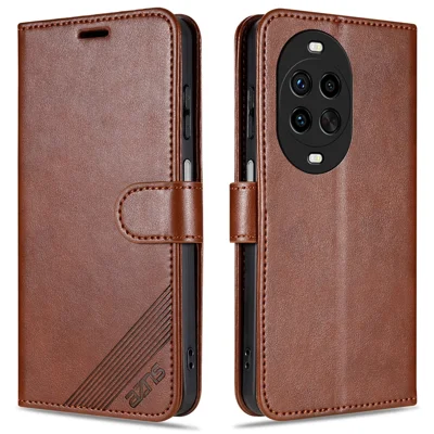 AZNS For Huawei nova 14 Ultra 5G Case Anti-Scratch PU Leather Stand Wallet Phone Cover - Brown