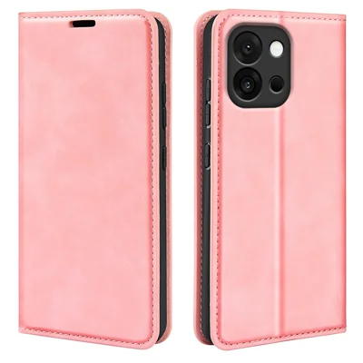For OnePlus 13T 5G Case Skin Touch Leather Wallet Phone Cover - Pink