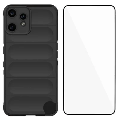WANLONFENG For Nothing CMF Phone 2 Pro TPU Case  HD Series Anti Slip Phone Cover with Tempered Glass - Black