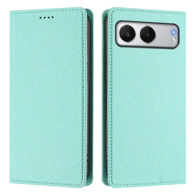 For OnePlus Nord 4 Wallet Case RFID Blocking Litchi Texture Leather Mobile Cover - Mint Green