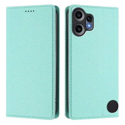 For Nothing CMF Phone 2 Pro Wallet Case RFID Blocking Litchi Texture Leather Mobile Cover - Mint Green