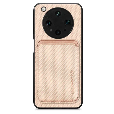 For Oppo Find X8 Ultra 5G Case Magnetic Detachable Card Holder Phone Back Cover - Khaki