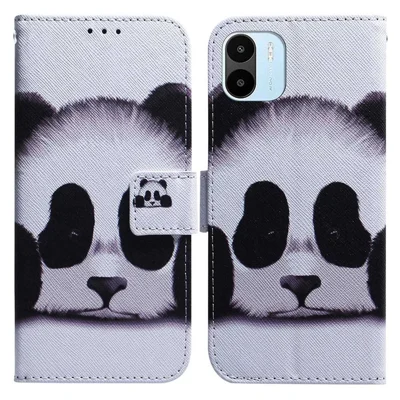 For Xiaomi Redmi A1 4G / A2 4G Pattern Printing Flip Case PU Leather Stand Wallet Magnetic Clasp Shockproof Phone Cover - Panda