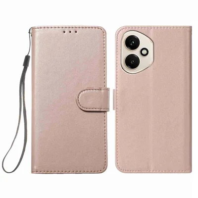 For Honor 400 5G (Global) Case PU Leather Flip Phone Cover Wallet Card Slot Holder - Rose Gold