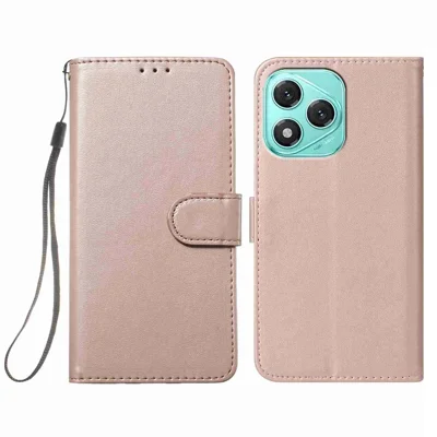 For Honor 400 Lite 5G Case PU Leather Flip Phone Cover Wallet Card Slot Holder - Rose Gold