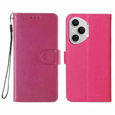 For Honor 400 Pro 5G (Global) Case PU Leather Flip Phone Cover Wallet Card Slot Holder - Rose