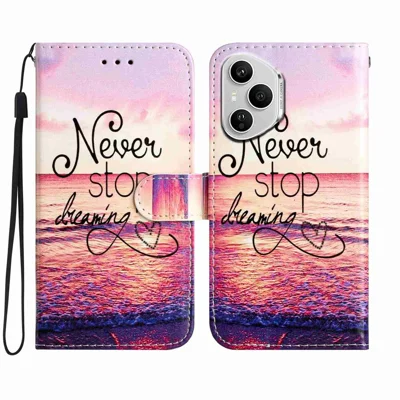 For Honor 400 Pro 5G (Global) Wallet Case Printed Pattern Design Leather Phone Cover - Never Stop Dreaming