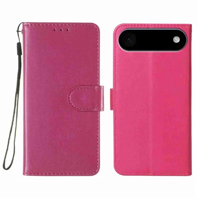 For iPhone Air Case PU Leather Flip Phone Cover Wallet Card Slot Holder - Rose