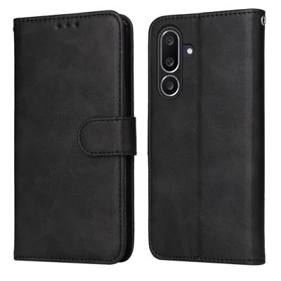 For Samsung Galaxy M56 5G Case Wallet PU Leather Folio Flip Phone Cover - Black